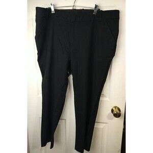 Ava & Viv Woman 20W Black Capri Slacks Pockets Stretch Waist Business Casual